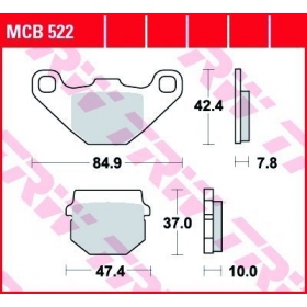 STABDŽIŲ TRINKELĖS TRW MCB522 STANDARD 