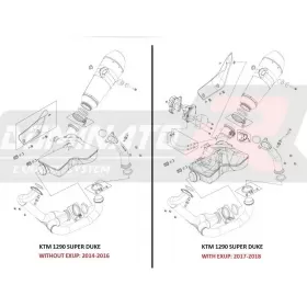 Exhaust pipe Dominator ELIMINATOR DECAT KTM 1290 SUPER DUKE 2014-2016