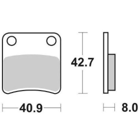 Sbs Brakepads 115HF Ceramic BSV / Cagiva / Daelim / Garelli / Honda / SYM