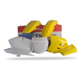 Polisport plastic kit Suzuki RM 125/250cc 01-09 Yellow / White
