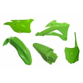 RACETECH Plastikų komplektas Kawasaki KX 85/100cc 14-24 Žalia