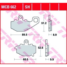 BRAKE PADS TRW MCB662SH SPORT