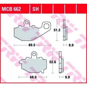 BRAKE PADS TRW MCB662SH SPORT