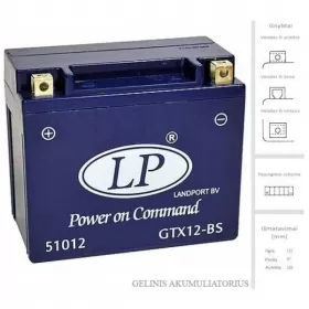 LANDPORT Accumulator battery 12 Ah 12V LTX12-4