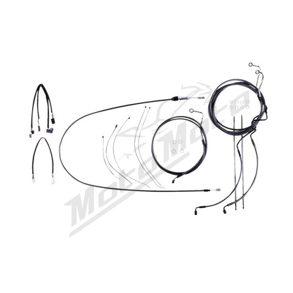 MAGNUM SHIELDING Black Pearl Handlebar Installation Kit 30.5/35.5cm Harley Davidson FLTRX / FLHTK / FLTRXST 1750/1923 21-24