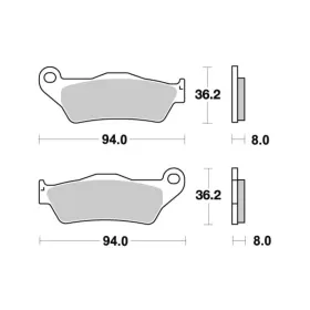 Sbs keraminės stabdžių trinkelės Aprilia / Cagiva / Ducati / Harley Davidson / Husqvarna / KTM / Royal Enfield / Triumph / Yamaha 125-1200cc 93-21