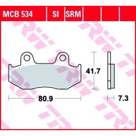 STABDŽIŲ TRINKELĖS TRW MCB534 STANDARD 