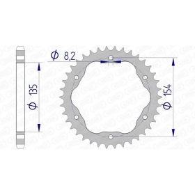 AFAM Aluminium Rear Sprocket 525 38-42 teeth