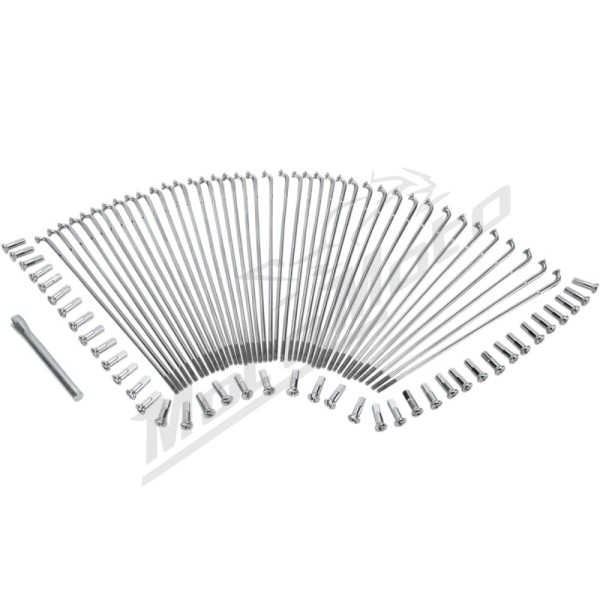 DRAG SPECIALTIES Chrome and Stainless Steel Spoke Set Harley Davidson FL / FLD / FLDE / FLFB / FLFBS 1200-1977cc 65-20