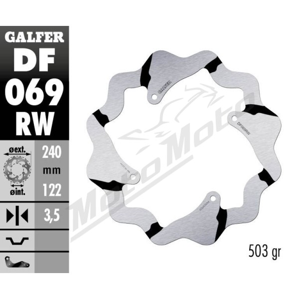 GALFER Wave® Rear Brake Rotor HM Moto / Honda 125-500cc 95-22