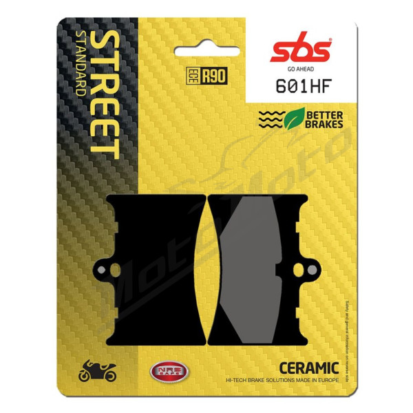 SBS HF Street 601HF Ceramic Organic Brake Pads Aprilia / Gilera / KTM 125-600cc 87-05