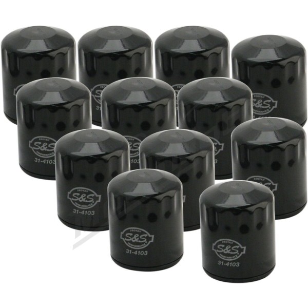S&S CYCLE Oil Filter 12pcs. Harley Davidson FLD / FLDE / FLFB / FLFBS / FLHC 1450-1977cc 99-17