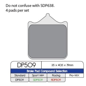 DP BRAKES Standard Sintered Metal Brake Pads BMW S 1000cc 10-20