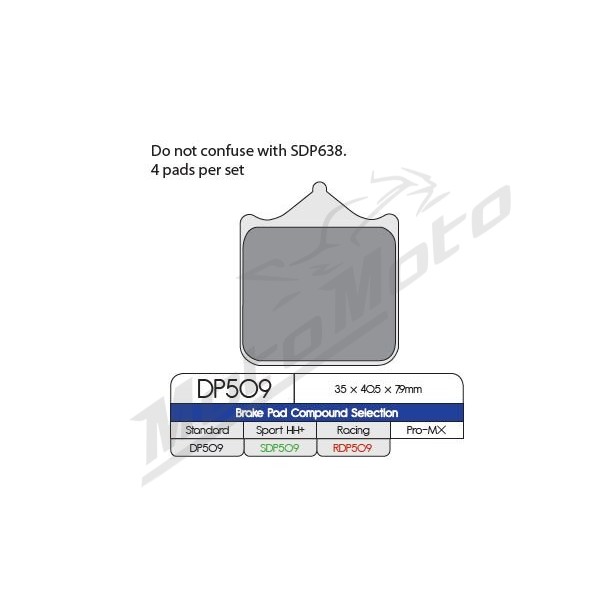 DP BRAKES Standard Sintered Metal Brake Pads BMW S 1000cc 10-20