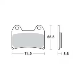 STABDŽIŲ TRINKELĖS FERODO FDB2042EF STANDARD ECO FRICTION