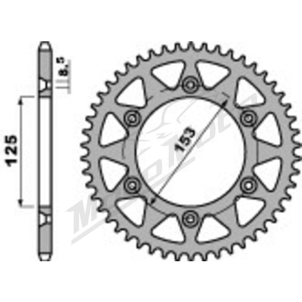 JT/PBR Chain Set 520HDS 13/52 Honda CR 125R 2003