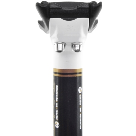 UNO TS 717 dviračių sėdynės stovas - 350mm Ø31.6 Baltas/juodas