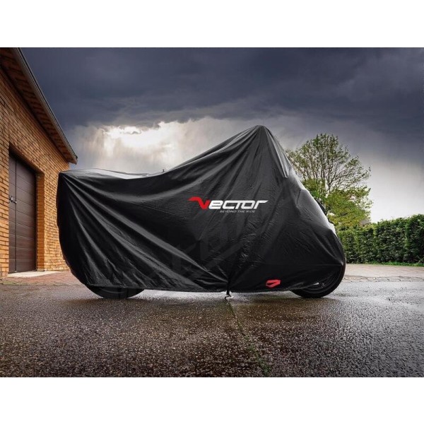 VECTOR Black Cotton Outdoor Protective Cover - Moto/Scooter S