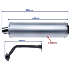 Exhaust GY6 125-150cc 4T