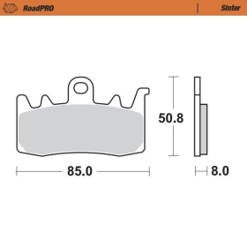 MOTO-MASTER Roadpro Front Brake Pads Aprilia / BMW / Ducati / MV Agusta / Triumph 400-1262 13-26