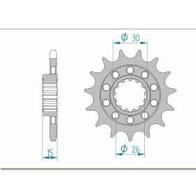AFAM Steel Standard Front Sprocket 166800 - 525 15-17 teeth BMW S / M / HP4 1000cc 10-25