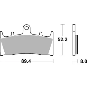 SBS stabdžių trinkelės 686RST Racing Sintered KAWASAKI / SUZUKI