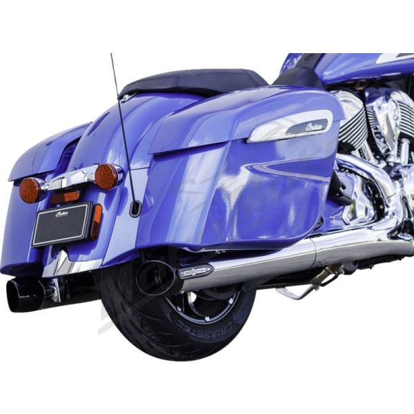 S&S CYCLE 4" Broadhead Slip-On Mufflers Indian Challenger / Chieftain 1768-1890cc 14-26