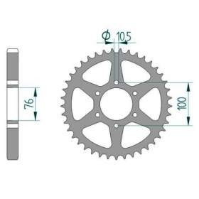 AFAM Steel Standard Rear Sprocket 630 41-42 teeth SUZUKI GSX / GS 750-1100cc 77-86