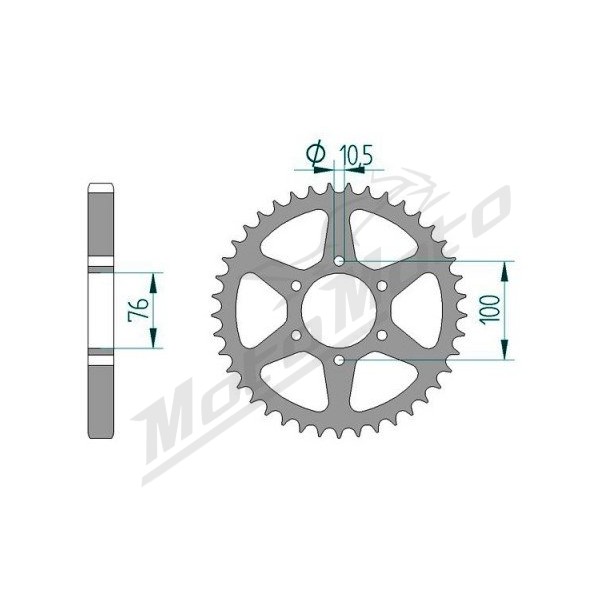 AFAM Steel Standard Rear Sprocket 630 41-42 teeth SUZUKI GSX / GS 750-1100cc 77-86