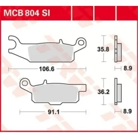 TRW SI Series Sindered Off-Road Brake Pads Yamaha YFM 550-700cc 07-25