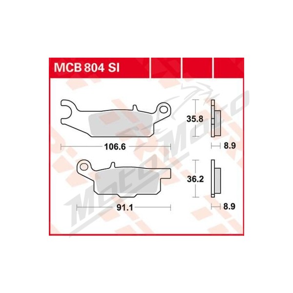 TRW SI Series Sindered Off-Road Brake Pads Yamaha YFM 550-700cc 07-25
