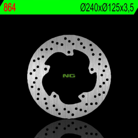 NG BRAKES Rear Fixed Brake Disc 240mm Derbi / Piaggio 125-250cc 01-16
