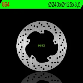 NG BRAKES Galinis fiksuotas stabdžių diskas 240mm Derbi / Piaggio 125-250cc 01-16
