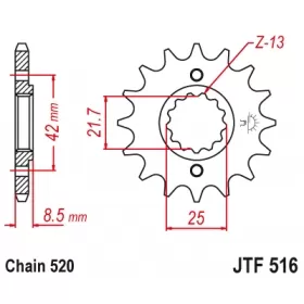 Front sprocket JTF516RB