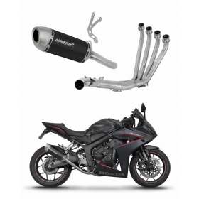 Honda CBR 650 R / E-Clutch 2024-2025 Full Exhaust System S6 BLACK + dB killer