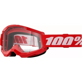 OFF ROAD 100% Strata 2 Goggles (Clear Lens) Red
