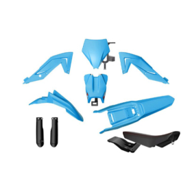 Racetech Plastic Set + seat Talaria MX4 / MX5 / TL4000 / TL5500 23-25 Light Blue/Black