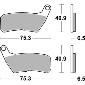 TECNIUM Street Organic Brake pads MA428 HM CRE 50 07-17