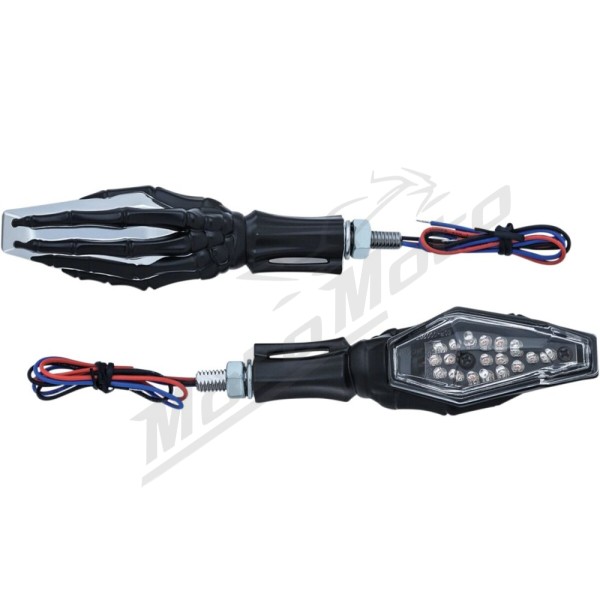 KURYAKYN Skeleton Universal Hand Turn Signals 2pcs