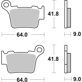 SBS 791CS Carbon Brake pad BMW / GasGas / Husaberg / Husqvarna / KTM 125-630cc 03->