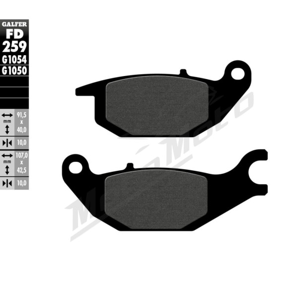 GALFER Semi-Metallic Brake Pads Honda / Yamaha 125-350 01-24