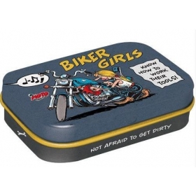 Box of mint sweets  BIKER GIRLS 62x41x18mm 4pcs.