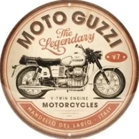 TIN SIGN ROUND MOTO GUZZI Ø35cm