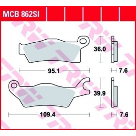 BRAKE PADS TRW MCB862SI OFFROAD