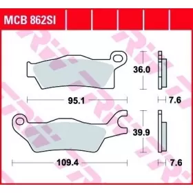 BRAKE PADS TRW MCB862SI OFFROAD
