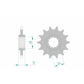 AFAM Steel Standard Front Sprocket 20516 - 520 13-16 teeth HONDA CB / CBR 600cc 97-06