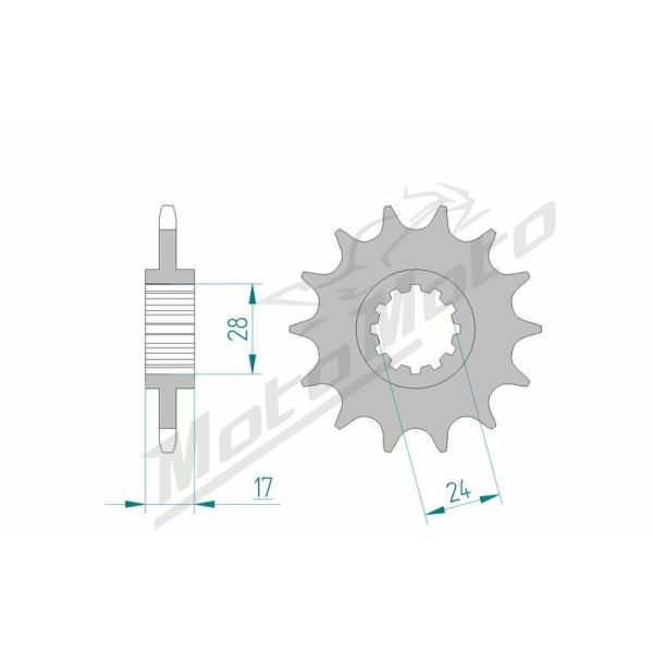 AFAM plieninė standartinė priekinė žvaigždutė 20516 - 520 13-16 dantukų HONDA CB / CBR 600cc 97-06