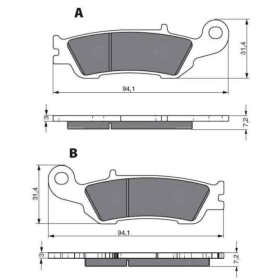 GOLDFREN Brake Pads 248 Ceramic Carbon AD Yamaha WR / YZ 125-450 07-21