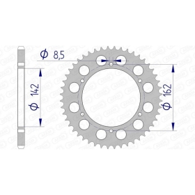 AFAM Aluminium Rear Sprocket 520 48 teeth SUZUKI PE 175 81-83
