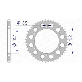 AFAM Aluminium Rear Sprocket 520 48 teeth SUZUKI PE 175 81-83
